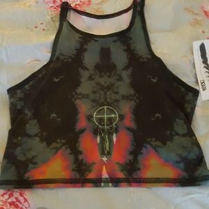 Teeki green eagle feather mermaid tank